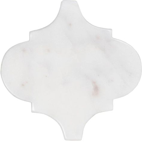 Foreside Home & Garden - Fleur Marble Trivet (White) Marble Serving Boards, Marble Carving, Small Potted Plants, Wooden Vase, Wood Vase, Marble Coasters, Trivets, Traditional Decor, White Marble