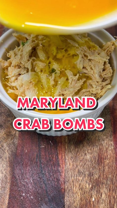 Crab Butter Bomb, Crab Imperial Recipes Maryland, Crab Napoleon Recipe, Fresh Crab Meat Recipes, Crab Recipes Lump, Crab Claw Meat Recipes, Crab Imperial Recipes, Crab Bomb, Canned Crab Meat Recipes