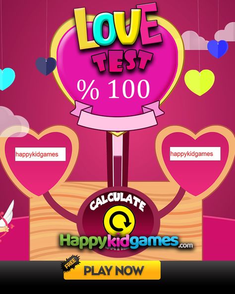 Here is a game that will make it easier for you when we are not sure. This game will show you your potential love status. You can test whether your love is real or not! Do you think you are compatible with your love? Or are you just friends? Come and test it. #girlgames #1playergames #games #happykidgames Love Tester Game, Love Test, Test Games, Love Is Real, Love Status, Just Friends, Happy Kids, Pops Cereal Box, To Play