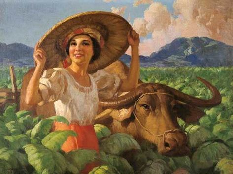 Fernando Amorsolo - Woman in Tobacco Field 1940 Fernando Amorsolo, Filipino Art, Philippine Art, Philippines Culture, Most Famous Paintings, Filipino Culture, History Painting, Historical Painting, Famous Paintings