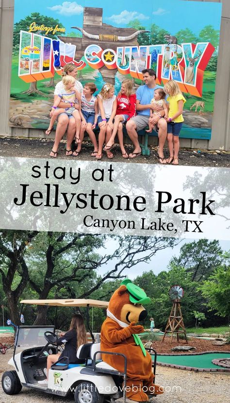 Stay at Jellystone Park Hill Country in Canyon Lake, Texas. Canyon Lake Texas, Jellystone Park, Park Hill, Lake Trip, Lake Vacation, Canyon Lake, Vacation Tops, Dream Family, West Texas