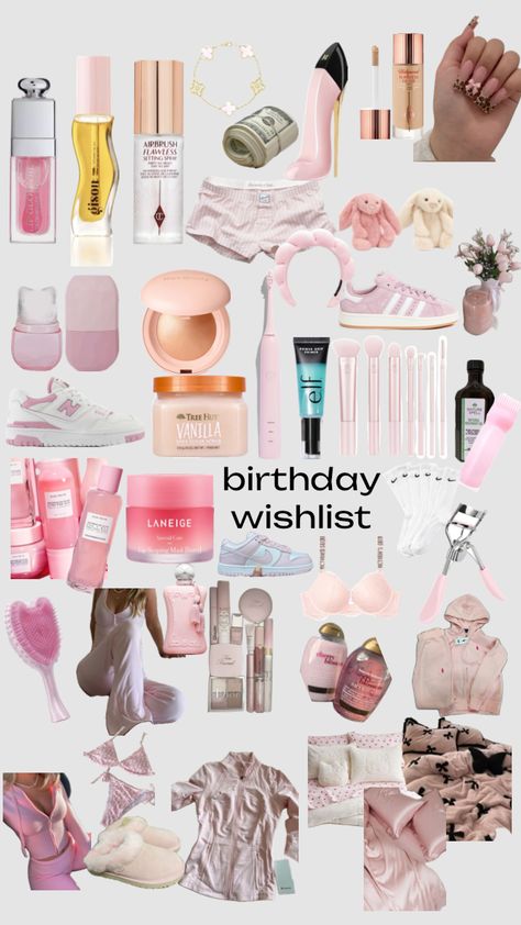 #pink #hellokitty #birthday #wishlist #NEED Bday Stuff, Birthday Haul, Bday Wishlist, Wishlist Ideas, Cute Birthday Ideas, School Tips, Bday Girl, Birthday List, Birthday Wishlist