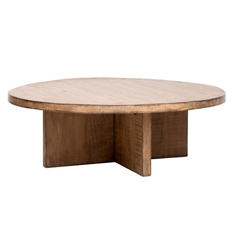 Harley Coffee Table - Dovetail Hollywood Glam Furniture, Dovetail Furniture, Glam Furniture, Round Wood Coffee Table, Home Coffee Tables, Contemporary Coffee Table, Reclaimed Pine, Wood Coffee Table, Round Coffee Table