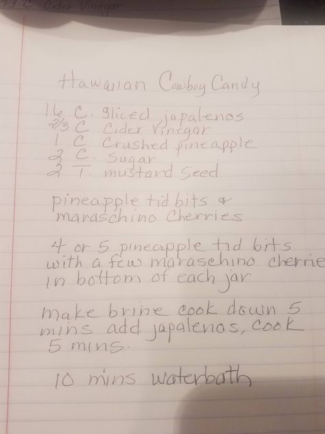 Hawaiian Cowboy Candy - Terry Bialon Wyman - Food in Jars Community Hawaiian Cowboy Candy, Cowboy Candy With Pineapple Recipe, Cowgirl Candy Recipe With Pineapple, Cowboy Candy Water Bath, Pineapple Cowboy Candy Pepper Jelly, Sweet Jalapeno Pickles Cowboy Candy, Cowboy Candy, Ree Drummond, Maraschino Cherry