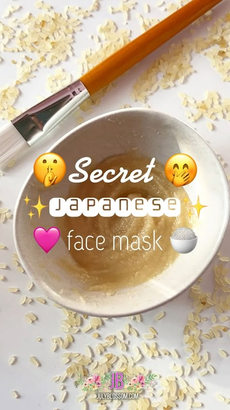 // DIY Japanese Rice Face Mask for Youthful Skin // japanese rice face mask // rice face mask diy japanese beauty // japanese rice mask for face // japanese rice flour face mask // diy japanese rice face mask for youthful skin // rice face mask diy japanese beauty video // Rice mask for face recipe // Rice flour face mask for glowing skin // How to make rice face mask // Glowing body skin // Rice powder face mask // Skin Care Rice Flour, Japanese Face Mask Skin Care, Rice Water Face Serum Diy, How To Make Rice Powder For Skin, Diy Face Mask For Hydration, Homemade Rice Face Mask, Rice And Honey Face Mask, Boiled Rice Face Mask, How To Make A Rice Mask