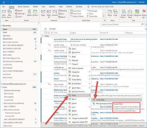 Clean Up Your Microsoft Outlook Inbox by Creating Rules Outlook Organization, Outlook Tips, Office Girl, Work Email, Outlook Email, Work Organization, Microsoft Outlook, Work Smarter, Organization Help