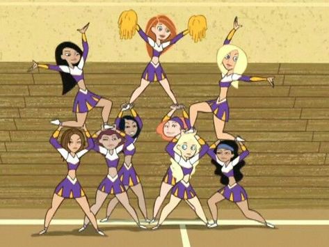 Kim Possible Bonnie, Cartoons To Paint, Bonnie Rockwaller, Cartoon Cheerleader, Kim Possible Ron Stoppable, Cheer Stunting, Kim Possible And Ron, Ron Stoppable, Star Tv Series