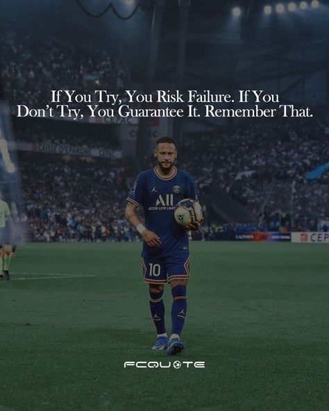 Motivation | Mindset | Success on Instagram: “Do you agree?🤔 - A= Yes! B= No... - Follow us ( @fcquote ) for more motivational posts! 👇🔥 - Follow 👉 @fcquote 👈 Follow 👉 @fcquote 👈 Follow…” Soccer Quotes Motivational, Soccer Motivational Quotes, Neymar Quotes, Ronaldo Young, Inspirational Football Quotes, Follow Your Dreams Quotes, Barcelona Wallpapers, Inspirational Soccer Quotes, Athlete Quotes