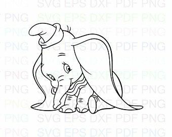 Jar Outline, Cartoons Outline, Dumbo Elephant, Elephant Outline, Dumbo Ears, Clipart Design, Vector Clipart, Eps Vector, Figure It Out