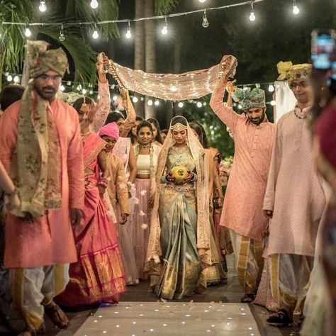 The Newest Phoolon Ka Chadar Ideas For Your 2019 Wedding! | WedMeGood Indian Bride Entry, Aesthetic Indian, Bridal Entry, Bride Entry, Indian Wedding Bride, Best Bride, Wedding Backdrop Decorations, Wedding Mandap, Unique Bride