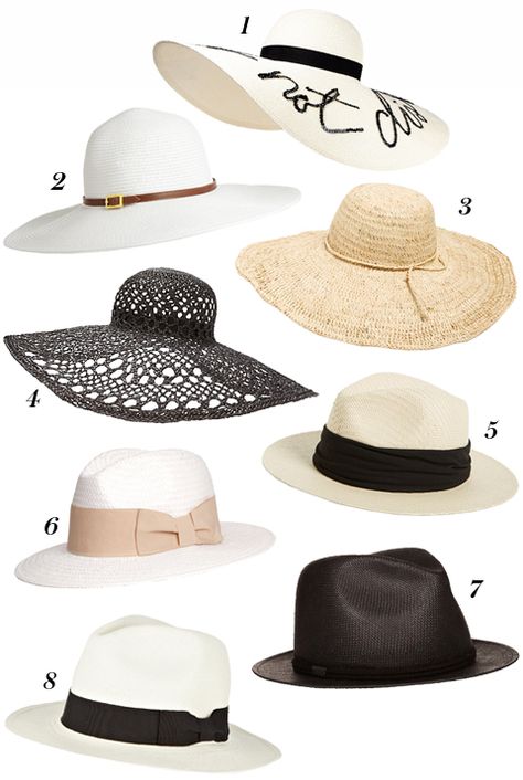 Our 8 favorite hat styles for summer. Styles For Summer, Packable Sun Hat, Beach Hats, Hat Styles, Summer Hats For Women, Fashion Petite, Love Hat, Stylish Hats, Beach Hat