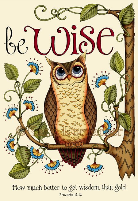 Be Wise Proverbs 16, Be Wise, 8x10 Art Prints, Wise Owl, Scripture Art, Owl Art, Arte Animal, Bible Art, Bible Scriptures