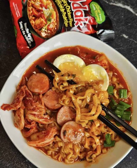 Spicy Buldak Ramen Noodles recipe Buldak Noodle, Spicy Buldak Ramen, Buldak Ramen Recipe, Noodle Party, Chinese Beef Stir Fry, Spicy Ramen Noodle Recipes, Spicy Ramen Recipe, Chicken Ramen Noodle Recipes, Ramen Noodles Recipe