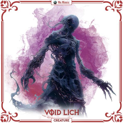 DnD 5e Statblock for Void Lich by Me.Mimic Dnd Lich Art, Dnd Undead Monsters, Dnd Abberation, Dnd Aberrations, Lich Dnd, Dnd Enemies, 5e Monsters, Dnd Monster, Monsters Art