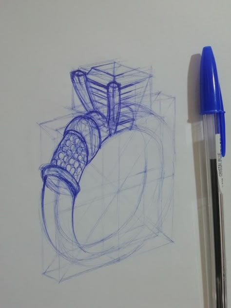 Ring Sketch, Jewel Drawing, Crystal Drawing, Jewelry Rendering, Colored Pencil Artwork, Art Jewelry Design, Jewellery Design Sketches, Jewerly Designs, Object Drawing