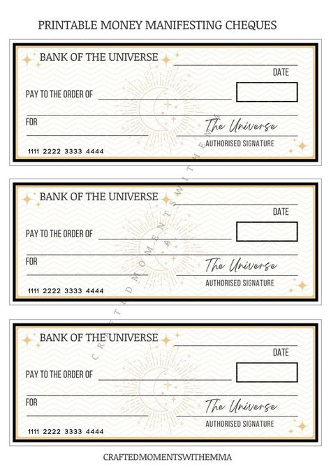 Universe Cheque, Manifestation Cheque, 100000 Check, Quick Reads Books, Blank Cheque, Pay Check, Printable Checks, Printable Money, Money Template