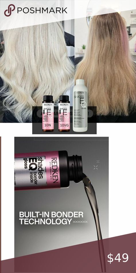 REDKEN Shades EQ Gloss Demi-Permanent Hair Color Blonde Toner 10N + 10VG Blonde Toner, Demi Permanent, Redken Shades, Hair Toner, Redken Shades Eq, Hair Color Blonde, Permanent Hair Color, Blonde Color, Color Hair