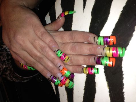 My moms wild N crazy nails Nail Designs For Moms, Wild Nails, Pink Zebra Nails, Flare Nails, Crazy Nail Designs, Zebra Nails, Long Nail Designs, Long Nail, Crazy Nails