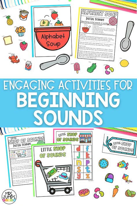 Isolating and identifying beginning sounds is an important step in phonological awareness for kindergarten students. In this post, I'm sharing some engaging activities for beginning sounds practice in kindergarten. Click here to take a closer look at these initial sound activities for kindergarten. Beginning Sounds Hands On Activities, Initial Sounds Activities, Beginning Sounds Activities, Initial Sound Activities, Sounds Activities, Sound Activities, Letter Sound Activities, Structured Literacy, Phonics Rules