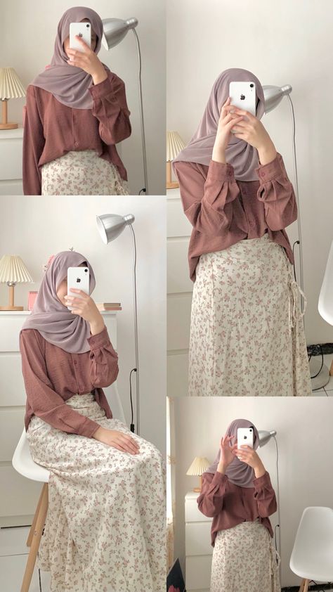 Rok Skirt Outfit Hijab, Outfit Utbk, Casual Hijab Outfit Rok, Ootd Ngampus Hijab, Outfit Kuliah Hijab, Ootd Korean Style Hijab, Rok Korean Style, Outfit Hijab Casual Rok, Casual Outfits Hijab