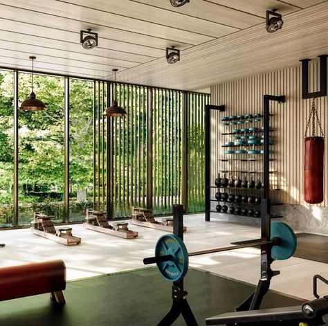 LUCAS HUGH on Instagram: “Home gym inspiration. This beautiful one is at St Lawrence Gardens, London #luxurygyms” Luxury Home Gym, Home Gym Inspiration, Dream Home Gym, Gym Design Interior, House Gym, Luxury Gym, Workout Room Home, Home Gym Garage, Gym Room At Home