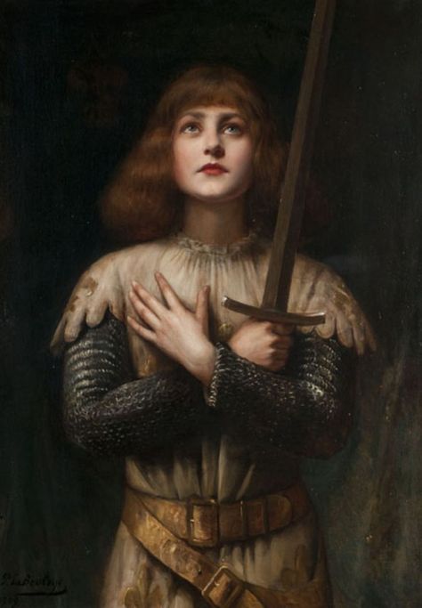 Paul-Antoine de LA BOULAYE (1849-1926) Sainte Jeanne d'Arc, 1909 ... Santa Joana D'arc, Joan D Arc, 3d Karakter, Saint Joan Of Arc, St Joan, Jeanne D'arc, Joan Of Arc, Pre Raphaelite, Pray For Us