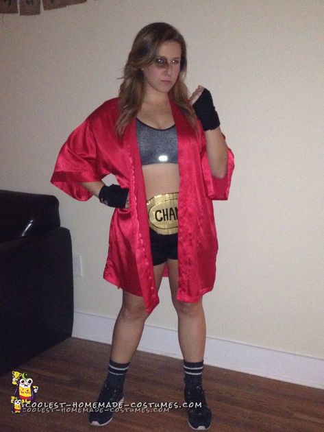 Coolest 1000+ Homemade Costumes You Can Make! Diy Boxer Costume, Diy Boxer Costume Women, Boxer Costume Women, Boxer Halloween, Boxer Costume, 2015 Halloween Costumes, Stage Fright, Diy Costumes Women, Hallowen Ideas