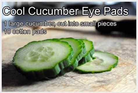 Cucumber Eye Pads Diy, Cucumber On Eyes Aesthetic, Cucumber Under Eye Mask, Cucumber For Face Skin Care, Cucumber Eye Mask, Cucumber Eye Pads, Cucumber Beauty, Cucumber For Face, Cucumber On Eyes