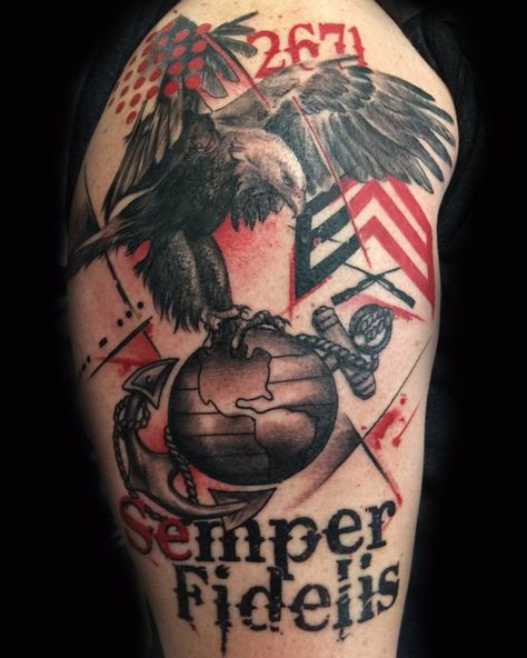 Usmc Tattoo Sleeve, Pops Tattoo, Joey Tattoo, Usmc Tattoos, Usmc Wallpaper, American Flag Forearm Tattoo, Marine Tattoos, Marine Corps Tattoos, Serenity Tattoo