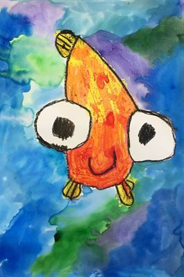 Artsonia Art Gallery - Kindergarten Gold Fish Kindergarten Art Lessons, Kindergarten Art Projects, Kindergarten Lesson Plans, Elementary Art Projects, Fall Art, Kindergarten Art, Gold Fish, Art Lessons Elementary, Sea Art