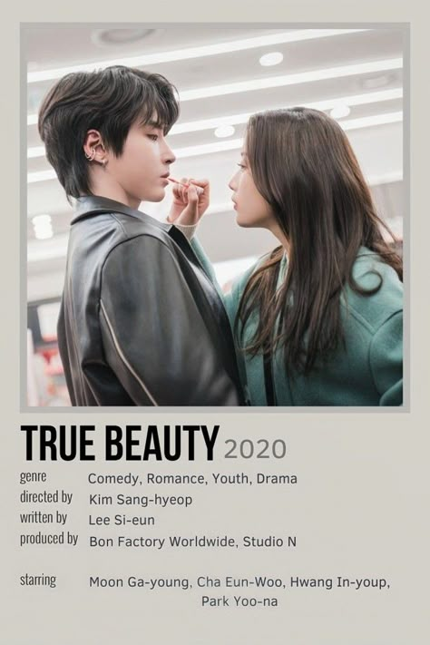 True Beauty Kdrama, Minimalist Polaroid Poster, Moon Ga Young, Korean Drama Series, Film Posters Minimalist, Korean Drama Tv, Drama Tv Shows, Drama Ideas, Polaroid Poster