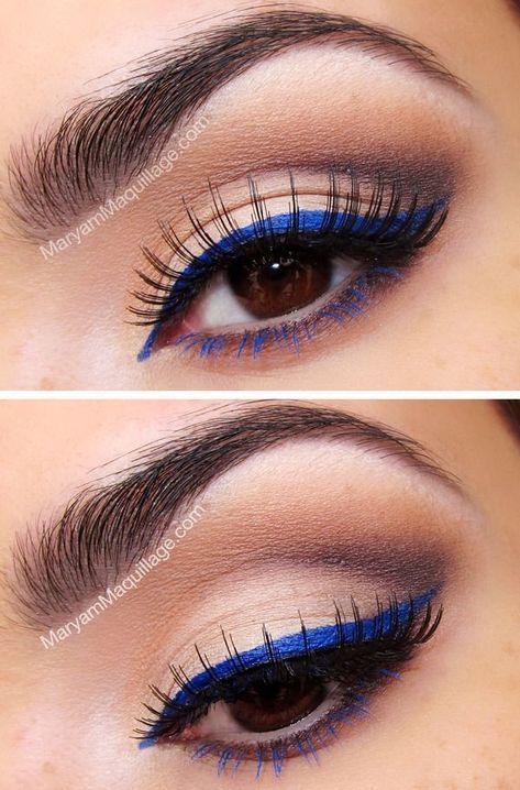 Lower Lash Mascara, Dramatic Eyeliner, Snacks Kids, Colored Mascara, Eyeliner Tips, Blue Mascara, Makeup Tip, Bridal Eye Makeup, Decor Videos