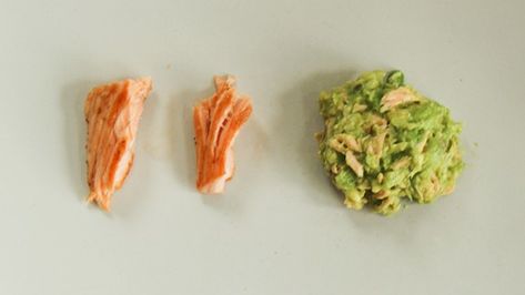 When Can Babies Eat Salmon? - Preparing Salmon for Baby-Led Weaning Salmon For Baby, Low Mercury Fish, Baby Food Recipes Stage 1, Fish Allergy, Veggie Frittata, Flaked Salmon, Frozen Salmon, Lemon Salmon, Baby Fish