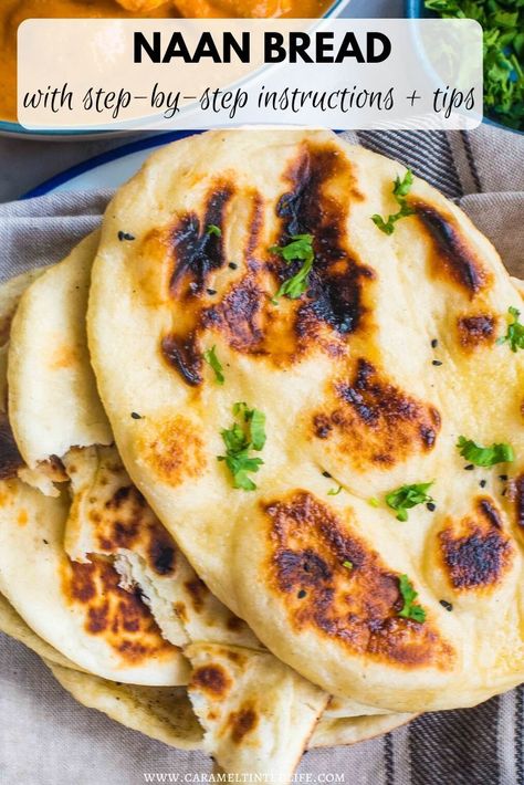 Indian restaurant-style naan bread made quick and easy with dough proofed in the Instant Pot + Tips to make that perfect naan at home! #instantpotbread #naanbread #easynaan #instantpotbreadrecipe #instantpotnaan #instantpotnaanbread #naanrecipe Asian Instant Pot Recipes, Instant Pot Indian Recipes, Naan At Home, Instant Pot Tips, Instant Pot Asian Recipes, Easy Quick Recipes, Instant Pot Easy, Simple Bread, Naan Recipe