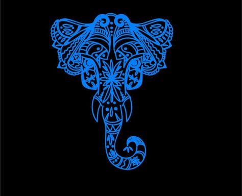 Elephant Intricate Elephant Vinyl Decal car decal truck decal Instagram Decal, Elephant Decal, Computer Decal, Window Laptop, Truck Decals, Custom Vinyl Decal, Car Decals Vinyl, Custom Vinyl, Laptop Decal