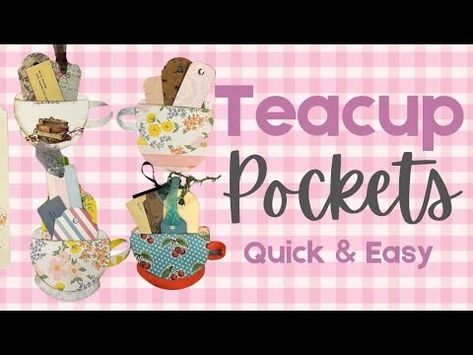 DIY Teacup Pockets for Junk Journals: Unique Handmade Ephemera Tutorial - YouTube Diy Journal Pockets, Cookbook Junk Journal, Pockets For Junk Journals, Junk Journal Pockets, Handmade Ephemera, Junk Journal Ideas, Journal Pockets, Journal Stuff, Mini Album Tutorial