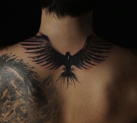 #christianyu #dprian #dpr #khiphop Bird Tattoo Neck, Back Of Neck Tattoo, Dpr Ian, Angel Wings Tattoo, Christian Yu, Bow Tattoo, Raven Tattoo, Eagle Tattoos, Arm Band Tattoo