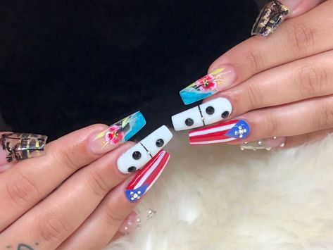 Puerto Rico Nails, Acrylic Nails Square, Nails Pretty, Nails Square, Dope Nail Designs, Short Square Acrylic Nails, Really Cute Nails, Short Acrylic, Unique Acrylic Nails