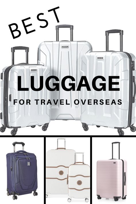 Best Suitcases for Travel Overseas - Grace J. Silla Suitcases For Travel, Travel Overseas, Best Travel Luggage, Best Suitcases, Best Luggage, Overseas Travel, Travel Gadgets, Travel Nursing, Usa Travel Destinations