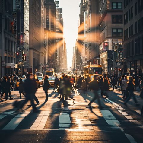 #Urban #Sunset Commute: #Pedestrians crossing busy #city #intersection during #goldenhour, with sunlight casting long shadows between #buildings. #streets #urban #aiart #aiphoto #stockcake ⬇️ #Download and 📝 #Prompt 👉 https://stockcake.com/i/urban-sunset-commute_80178_456 Urban Sunset, Busy City, Long Shadow, Golden Hour, Free Stock Photos, High Quality Images, Stock Photos, Building, High Quality