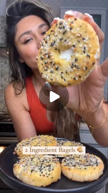 Keto Diet & Recipes on Instagram: "EASY 2 INGREDIENT BAGELS! 🥯 (low carb, gluten free)
By @low.carb.love

Have you ever made homemade bagels!?

Full step by step is on my YouTube channel “lowcarblove” or click the link in my bio!

All you need is:
Almond flour
Greek yogurt
Optional: egg wash, seasonings of choice

I topped mine with everything but the bagel seasoning but sesame and onion are great options too..These were so fun to make and tasted so good! 😍

(Check link in bio for low carb recipes Cookbook)" 2 Ingredient Bagels, Low Carb Love, Everything But The Bagel Seasoning, Low Carb Bagels, Dinner Recipes Healthy Low Carb, Everything But The Bagel, Keto Bagels, Bagel Bites, Bagel Seasoning