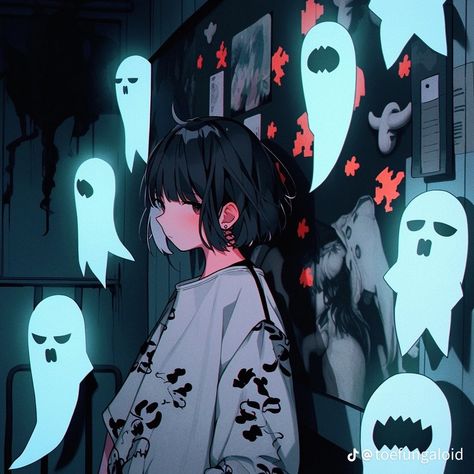 Anime Wallpapers Aesthetic, Anime Ghost, Anime Halloween, Pfp Anime, Motionless In White, 캐릭터 드로잉, Halloween Drawings, Cool Wallpapers Art, Anime Wallpapers