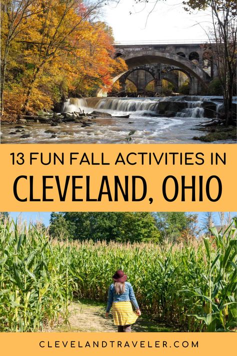 13 great things to do in Cleveland, Ohio in the fall, from seeing fall colors to apple picking to Halloween events, plus much more! #ohio #cleveland #fall Ohio Cincinnati, Usa Vacations, Ohio Fall, Ohio Vacations, Ohio Travel, Midwest Travel, Usa Travel Guide, Fall Travel, Travel Places