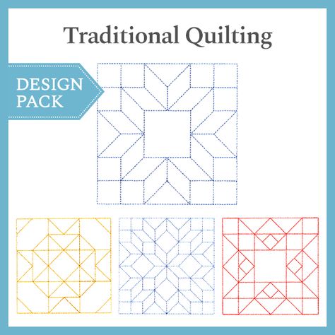 Traditional Quilt Block Patterns, Handi Quilter, Block Patterns, Traditional Quilts, Embroidery Library, Quilt Block Patterns, Quilting Crafts, Quilt Block, Flowers Nature