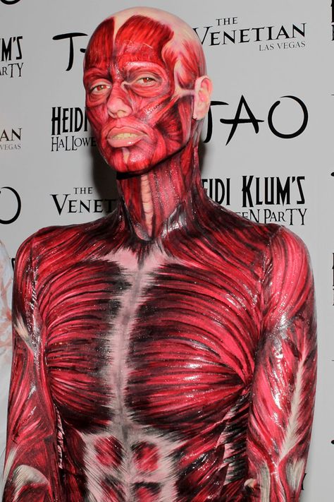 Heidi Klum Halloween Costume, Skeleton Makeup Tutorial, Halloween Crown, Spfx Makeup, Muscles Of The Face, Annual Halloween Party, Special Fx Makeup, Horror Makeup, Zombie Makeup