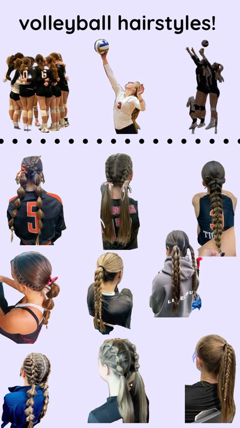 Football Hairstyles, Cute Volleyball Hairstyles, Cute Sporty Hairstyles, Hairstyle Examples, Softball Hairstyles, Easy Hairstyles For Thick Hair, Easy Hair Cuts, Hair Style Korea, Hair Inspiration Long