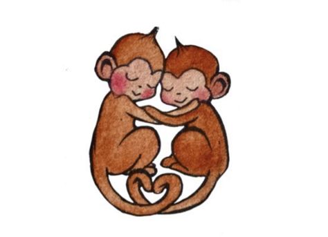 Anna Laura, Monkey Drawing, Monkey Art, Pet Monkey, Cute Monkey, Mia 3, Love Drawings, Cute Tattoos, Monkeys