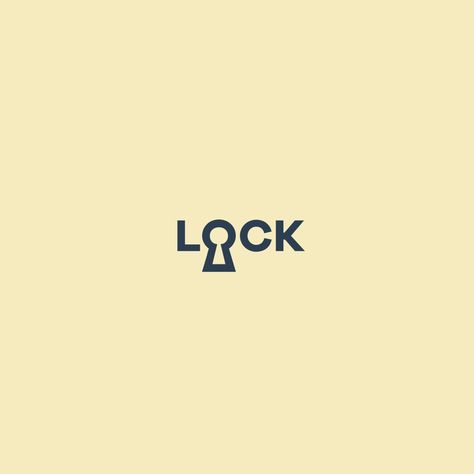 Key Logo Design Ideas, Lock Graphic Design, Key Typography, Key Logo, Minimal Graphic Design, Minimal Graphic, Lock Logo, Architecture Logo, Text Logo Design