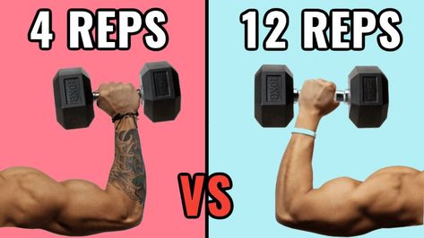 high reps vs low reps thumbnail 4 Day Workout Routine, 5 Day Workout Routine, Gym Workout Guide, Workout Splits, Muscular Endurance, Workout Routine For Men, Heavy Weight Lifting, Muscle Gain, Biceps And Triceps