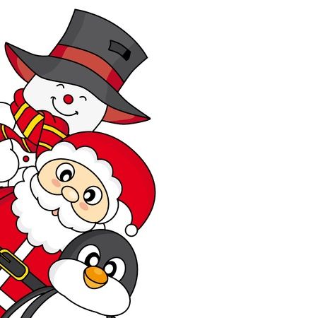 Vector Xmas Illustration Of Santa Claus, Reindeer And Penguin Royalty Free Cliparts, Vectors, And Stock Illustration. Image 20330041. Kindergarten Classroom Themes, Božićne Dekoracije, Penguin Images, Santa Claus Reindeer, Christmas Classroom, Christmas Svg Files, Banner Printing, Christmas Vectors, Art Clipart